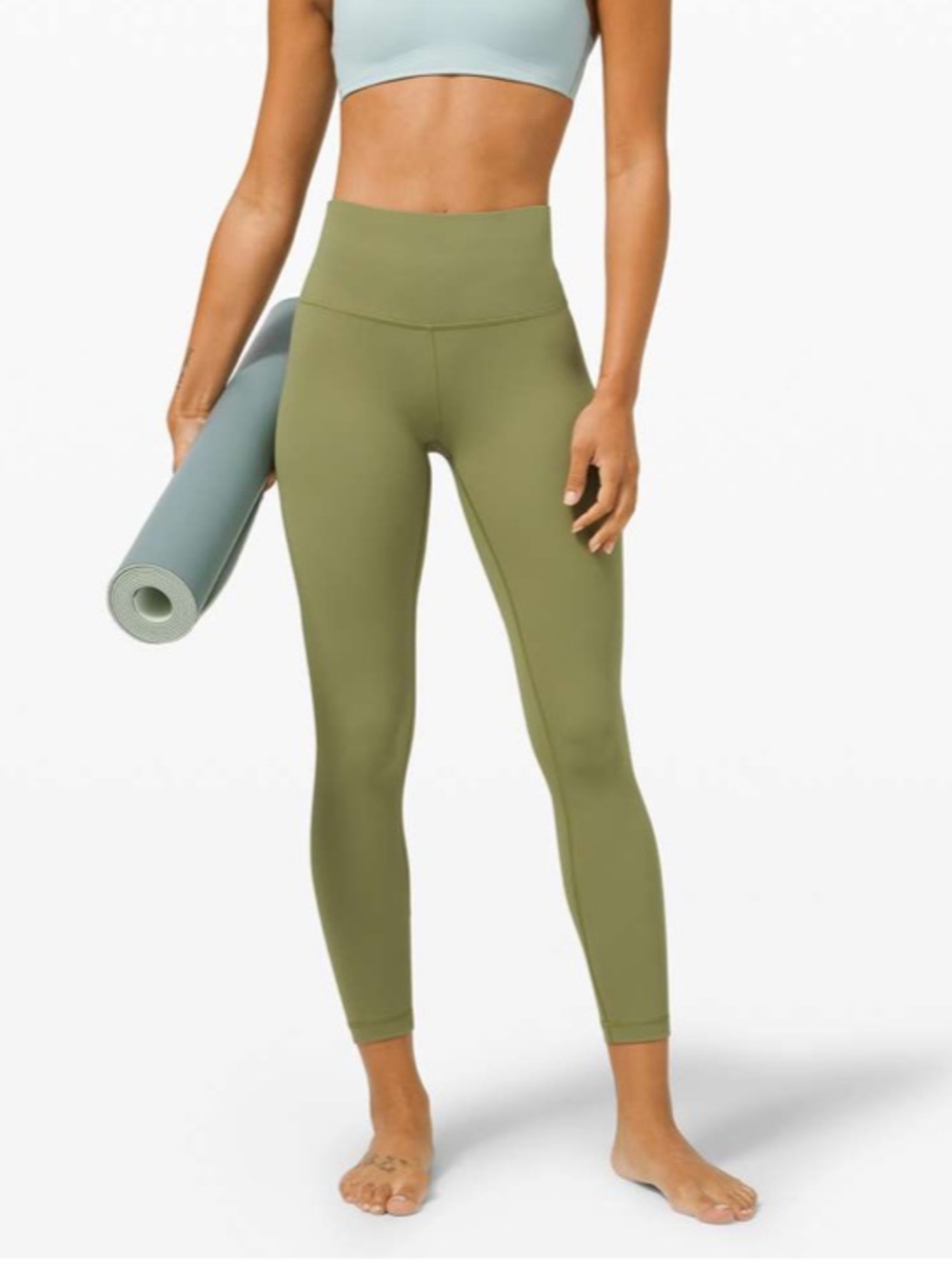 Lululemon Wunder Under 25” Bronze Green Leggings